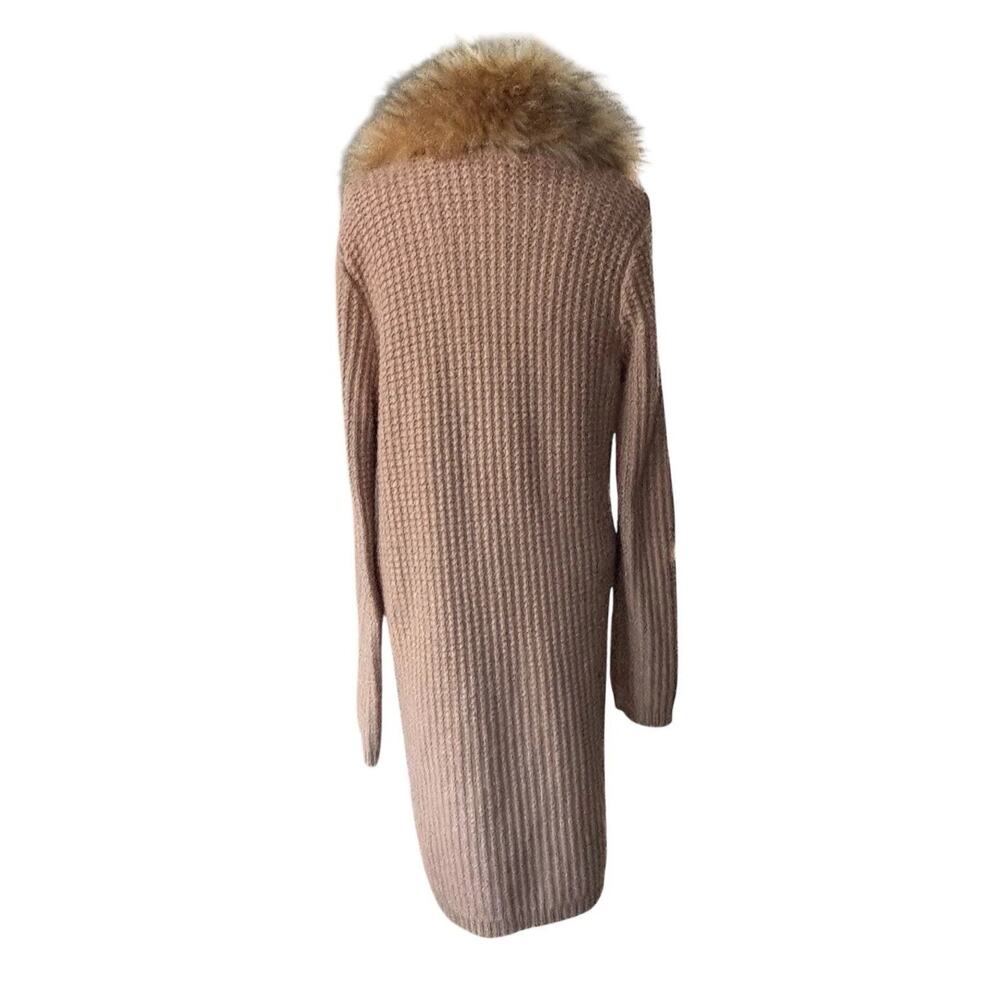 Lilly Pulitzer Adelaine Faux Fur Cardigan Sweater Heathered Tiki Hut Small S - Picture 4 of 12